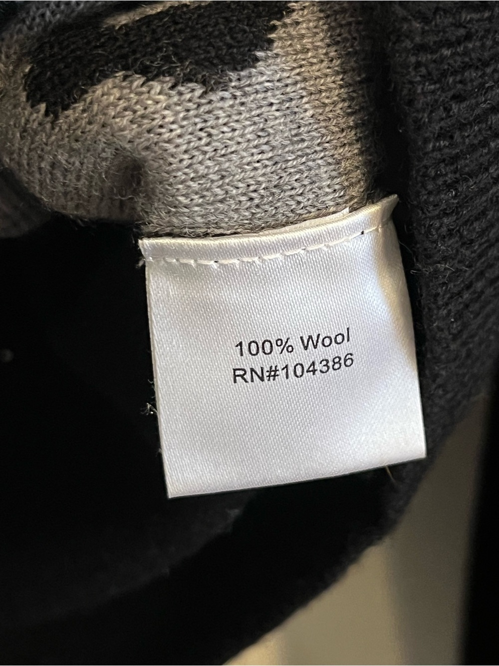 Garnet Hill 100% Wool Knit Leopard Crewneck Sweater Black Gray Womens Medium EUC - Picture 8 of 8